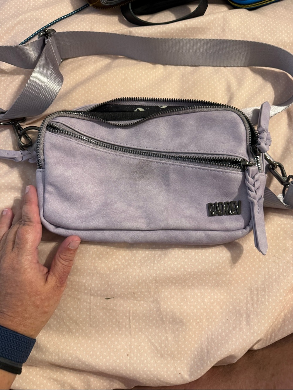 RAD REV Lavender Crossbody Bag